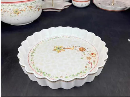 German V Bao Tableware Christmas Biscuits Plate Dish Rectangular Plate Mug Plate Salad Dish.