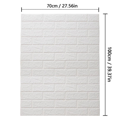 Pvc Brick Pattern Self-adhesive Wallpaper DIY Room Decor 1-10pcs 70cmX1m Waterproof Wall Stickers 3D Modern Home Decoration