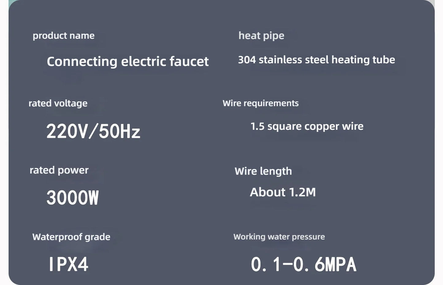 Electric Kitchen Sink Water Heater Tap Instant Hot Stainless Steel Water Faucet Heater Cold Heating Kitchen  Accessories