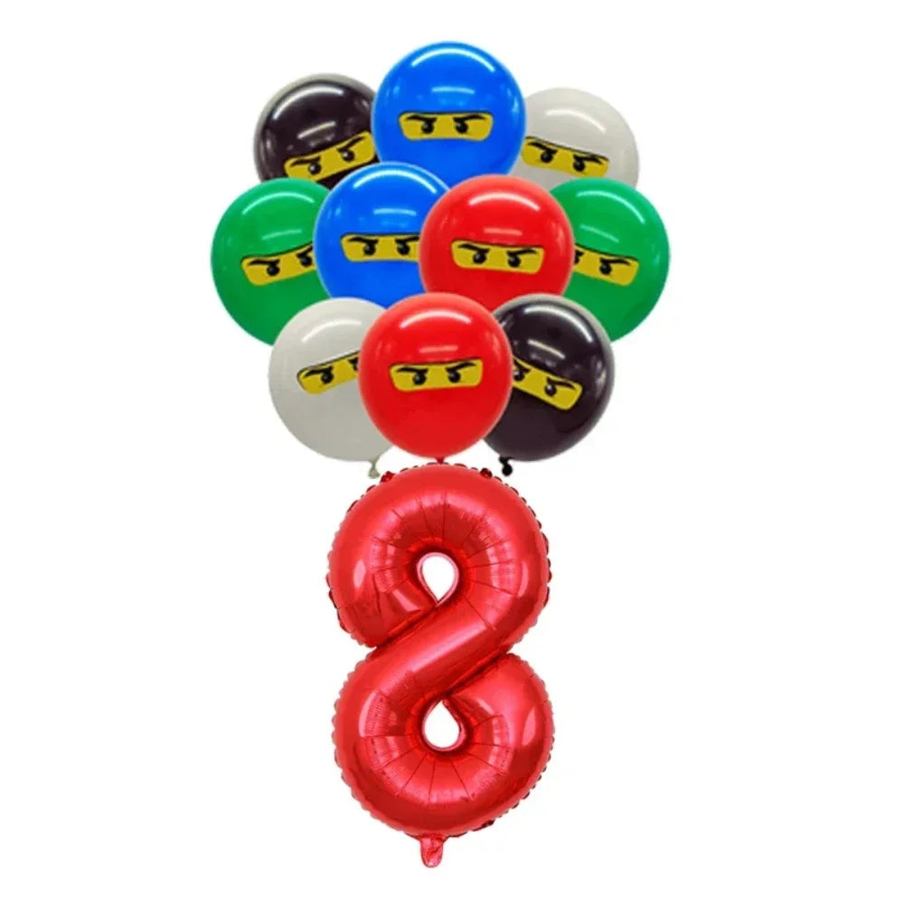 Neue Ninja Geburtstag Dekoration Supplie Ballon Geschirr Cartoon Banner Hintergrund Kuchen Dekoration Party Supplie Baby Dusche geschenk
