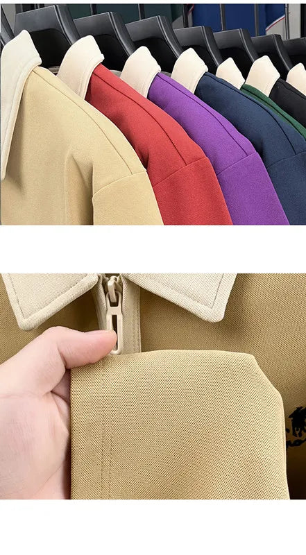 Luxury brand short sleeve polo shirt men's fashion Pony embroidered summer trendy breathable casual color blocked lapel T-shirt