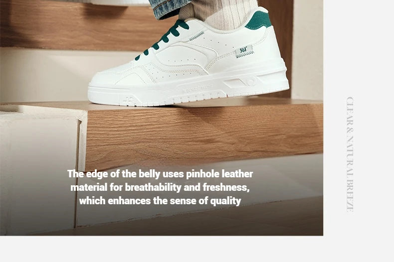 361 Degrees Men's Board Shoes Spring New Casual Versatile Thick Soled Leather Comfortable Trendy Durable Male Sneaker 672516615.