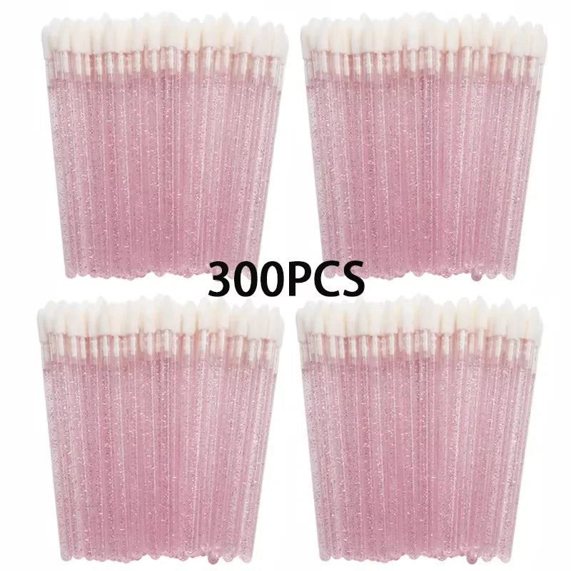 100/200pcs Lip Wands Applicators Disposable Lip Brushes Lipstick Brush Mascara Applicator Gloss Wands Eyelash Extension Tool.