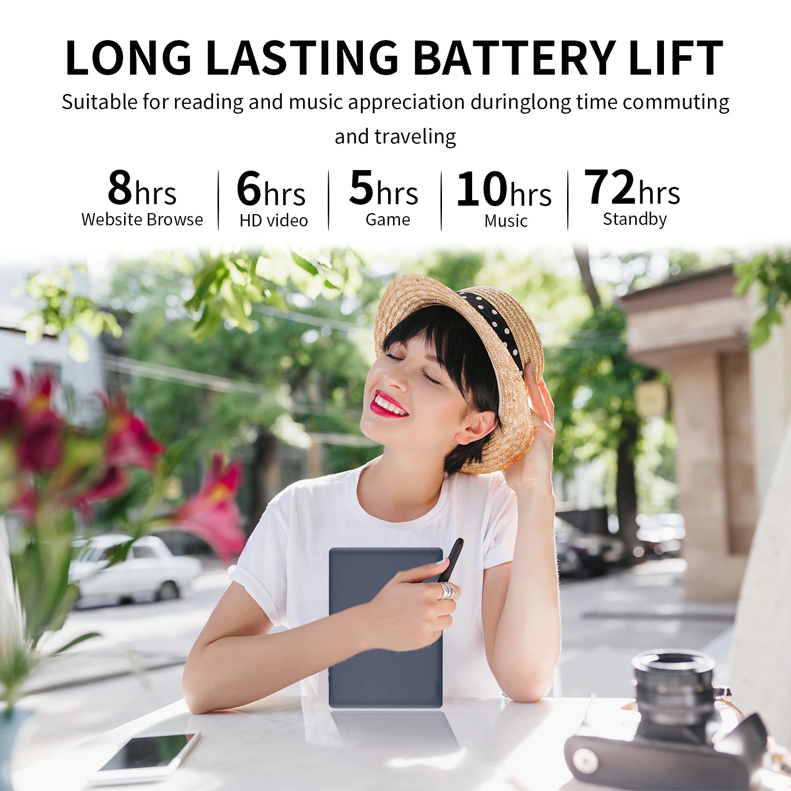 PRITOM M10 10.1 Inch Android Tablet PC 64GB ROM Quad-core HD IPS Screen WiFi GPS.