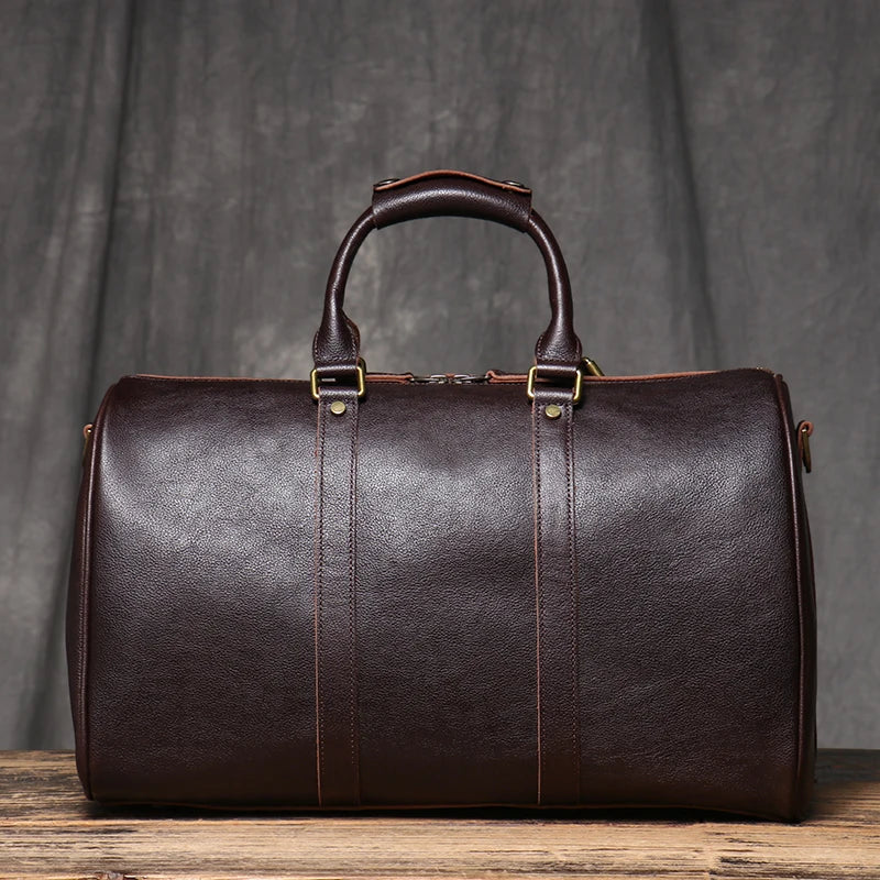 Vintage Herren Reisetasche klassische Business Umhängetasche Kopfs chicht Rindsleder Weekender Sporttasche Leder handtasche für Ehemann Geschenk.