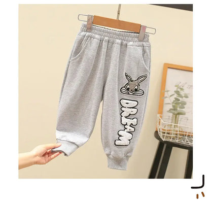 Autumn Kid Boy Clothes Set Cartoon Printed Sweatshirts Pullover Top and Pants Bottom 2pcs Suit Children Girls Outfits Tracksuits.