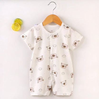 Neugeborenen Baby Kleidung Junge Mädchen baby kleidung artikel Baumwolle Body Sommer Kurzarm Strampler Infant Kleinkind nachtwäsche
