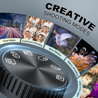 NBD 48MP Digital Cameras for Photography with WiFi & App Control,4K Autofocus Vlogging Camera , Anti-Shake,  Dual Batteries.