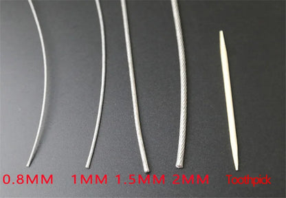 Diameter 0.8mm-8mm Length 2-100m Clothesline,PVC Transparent Plastic Coated No Burr 304 Stainless Steel Wire Rope Cable.