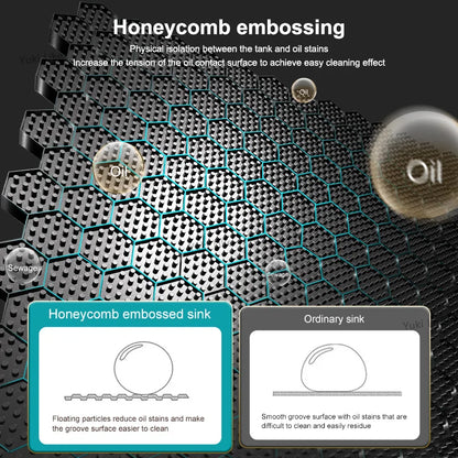 Stainless Steel Kitchen Sink Embossed Large Single-Slot With Kitchen Faucet Multifunctional Washbasin for Apartment