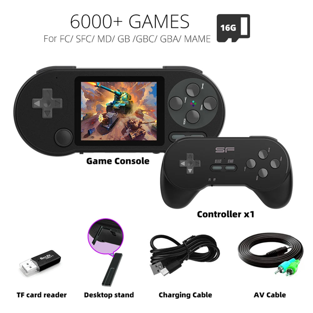 3 Inch Handheld Game Console With Rocker Classic Game Console Player Comfortable Grip Type-C Charging Birthday Gift for Children.