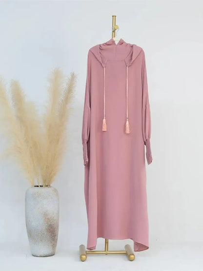 Ramadan Eid Dubai Linen Khimar Abaya Damen Muslim Modal Hijab Dress Kaftan Abayas For Women Kebaya Robe Femme Musulmane