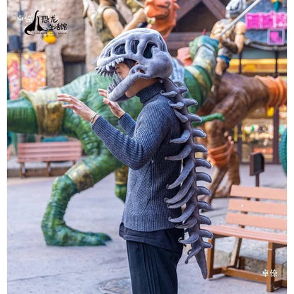 Dinosaur Skeleton Role-Playing Costume Cute And Realistic Dinosaur Plush Adult Children Halloween Christmas Party Costume Gift.