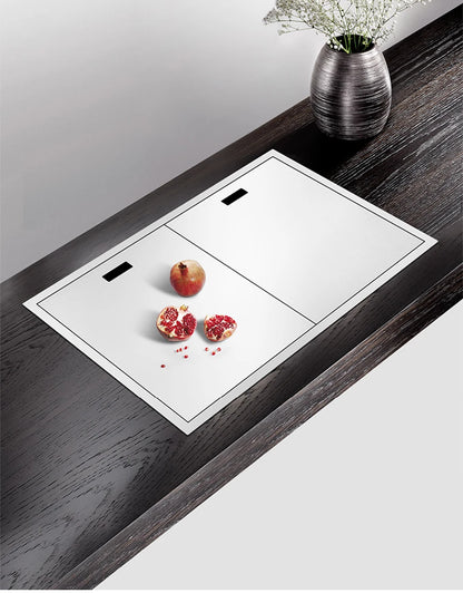 ASRAS New kitchen Sink Double Cover hidden Single Large Size 304 Stainless Steel 4mm Thickness Handmade Brushed kitchen Sink