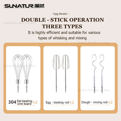 Hand Mixer 220V Blender 300W Electric Food Processor 3 in 1 Mixer Kitchen Appliances Machine Mixer for Baking.