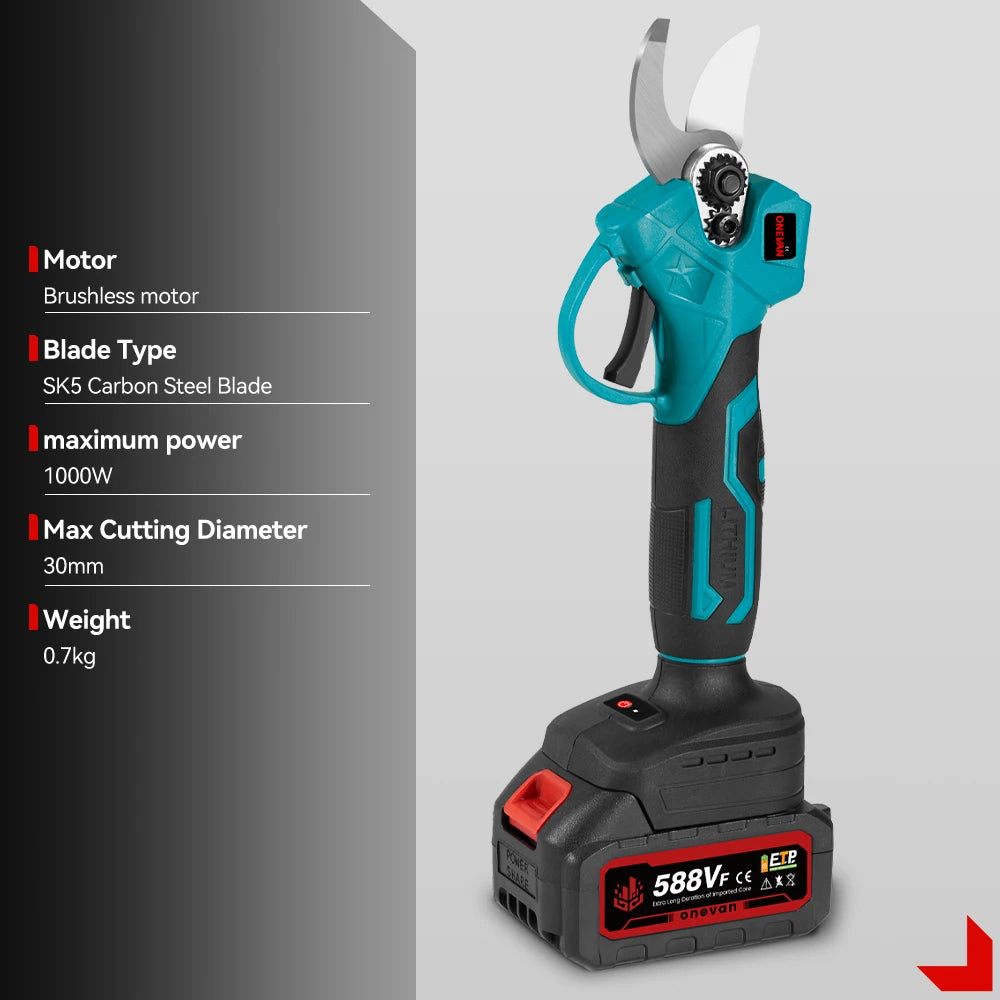 ONEVAN 3500 W Bürstenlose Teleskopstange Elektrische Kettensäge 3-IN-1 Hohe Zweig Schere Garten Beschneiden Werkzeug für ONEVAN 18 V Batterie