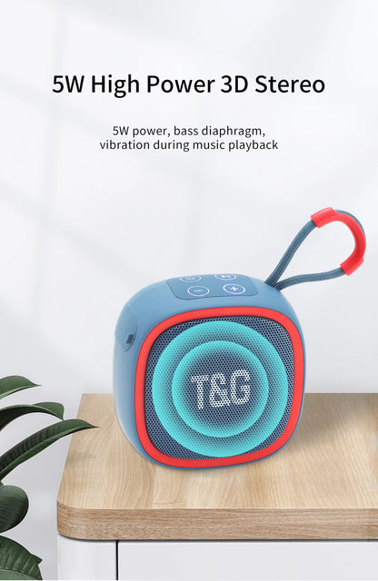 Bluetooth Speaker TG659 Mini Portable Wireless Powerful Speakers TWS BT 5.3 Sound Box HIFI Loudspeaker Supports TF Card Radio.