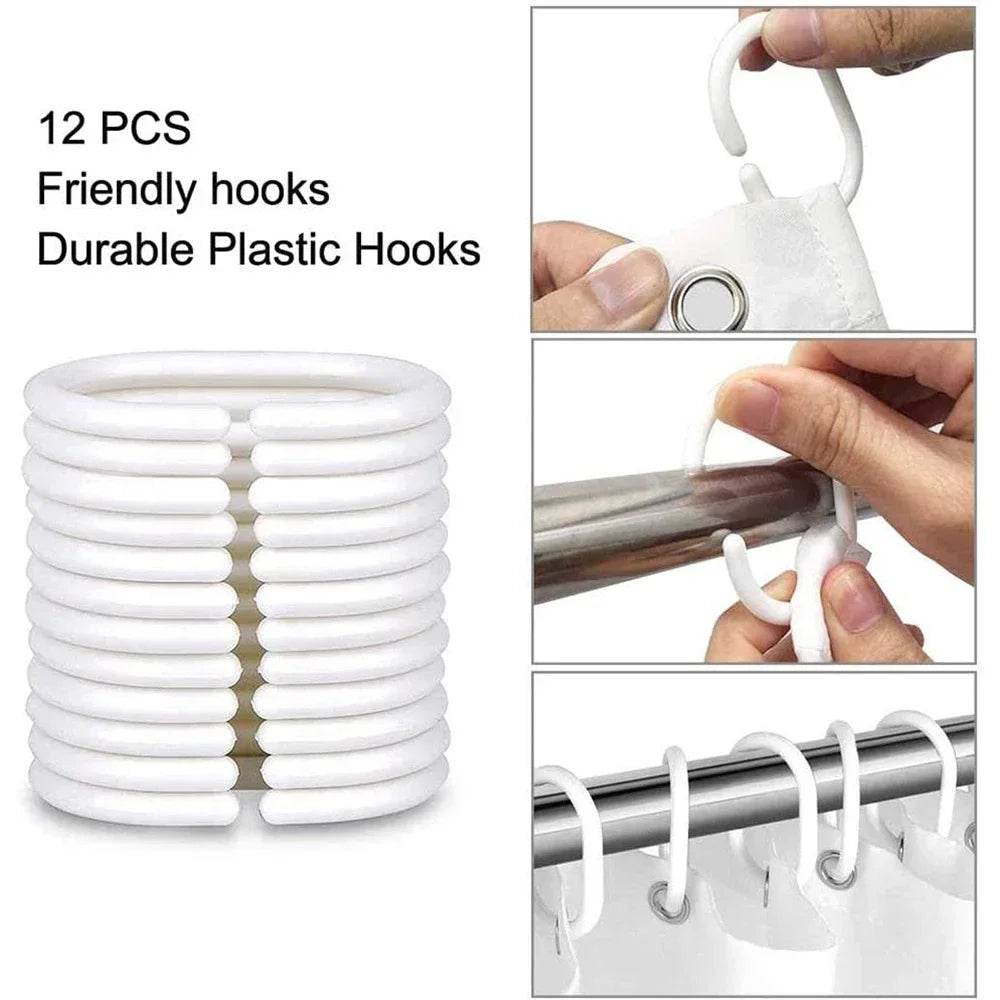 Wasserdichtes Duschvorhang-Set mit sonniger Waldlandschaft, wasserdichter Badezimmer-Toilettensitzbezug, Badewanne, rutschfeste Matte, Teppich, Baddekoration