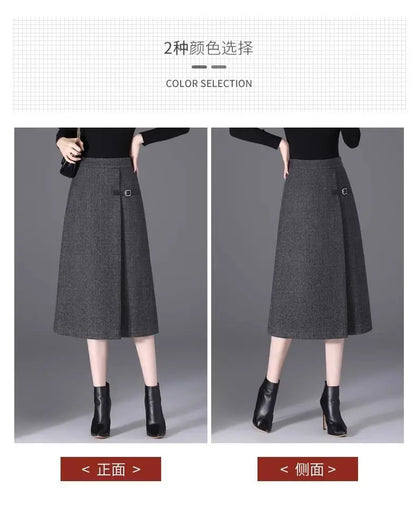 2025 Autumn New All-match Fashionable High Waist A-line Skirt Women Clothes Office Lady Simplicity Irregular Slim Skirts Ladies.