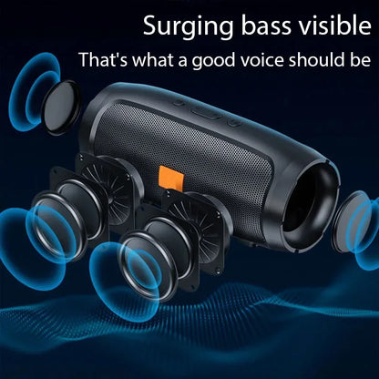 Portable Subwoofer Bluetooth Speakers Outdoor Stereo Surround Waterproof Loudspeaker Wireless Sound Box Support FM Radio TF Card.