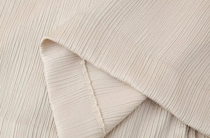 Women's Double-Breasted Loose Blazer Coat and High Elastic Waist Wide Leg Pants, Female Two Piece Sets, Fashion.