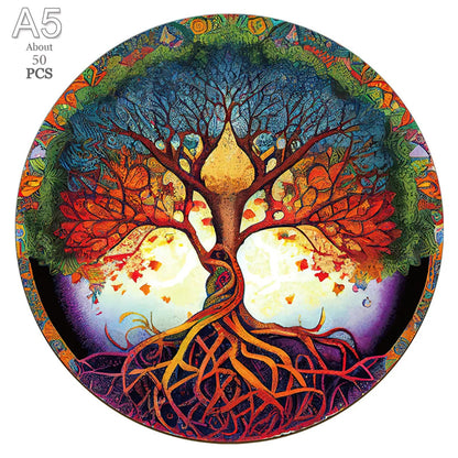 Deer in The Forest Wooden Puzzle Unique Shape Animal Puzzle Adult Relaxation Gift Exquisite Boxed Set with Decorative Artworks