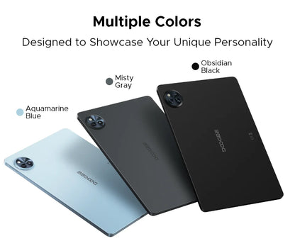 DOOGEE U11 Android 15 Tablet 11 Ultra-clear 90Hz Display 4GB RAM 128GB ROM 8580mAh Battery Dual Speaker Supports Widevine L1.