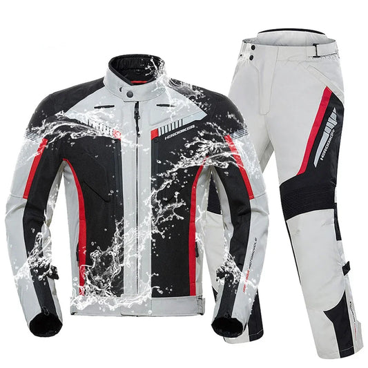 Best Selling Waterproof Motorcycle Jacket Man Racing Suit Wearable Motorcycle Jacket Motorcycle Pants Moto with EVA Protection.