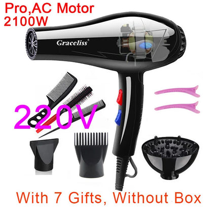 Original EU Plug Hot Cold Wind Professional Hair Dryer Blow dryer Hairdryer For Hair Salon for Household Use