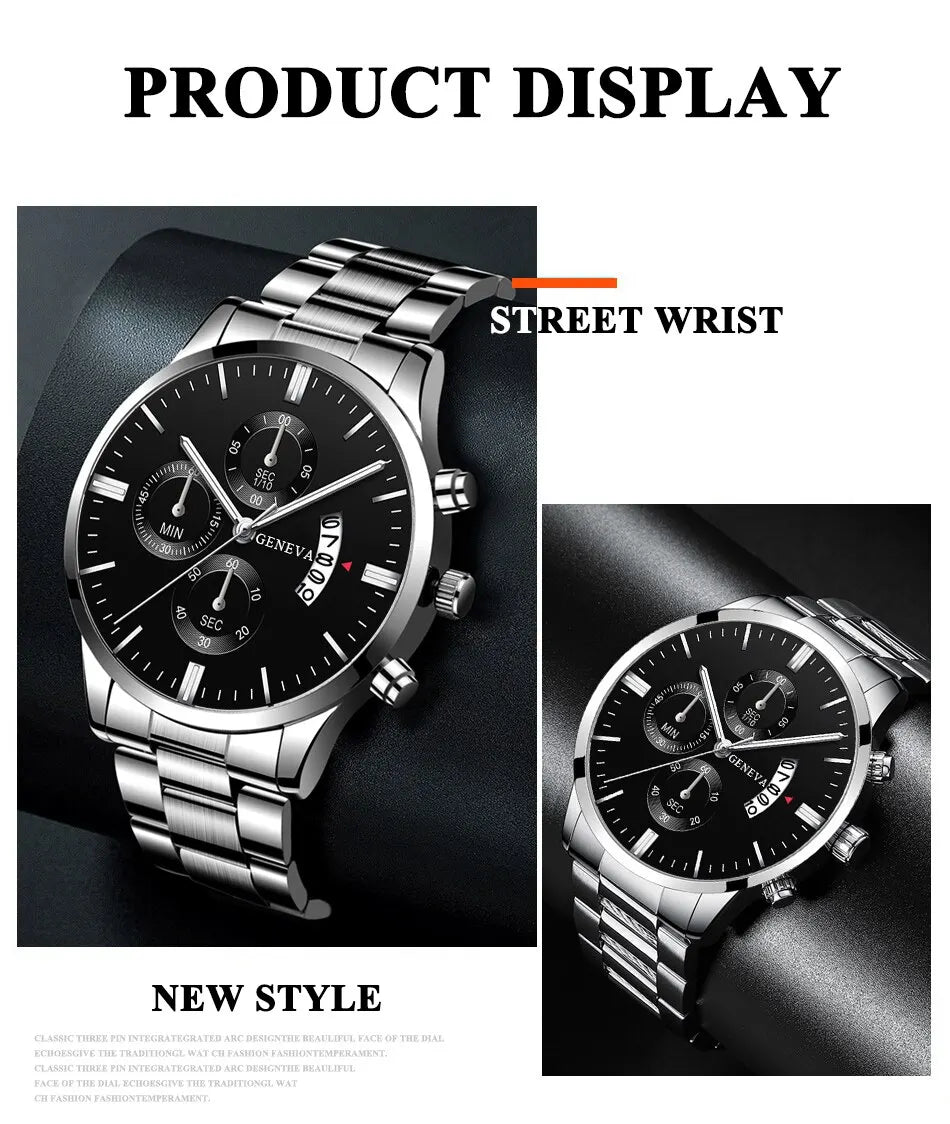 Fashion Men Watch Luxury Calendar Quartz Wrist Watch Business Watches Man Clock Male Bracelet Wristwatch.