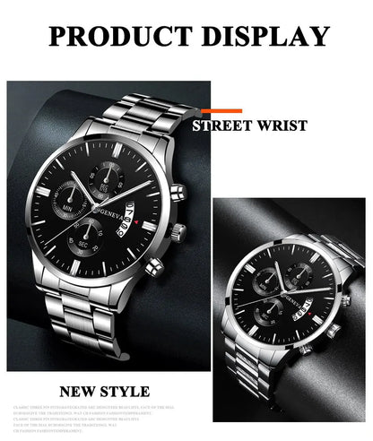 Fashion Men Watch Luxury Calendar Quartz Wrist Watch Business Watches Man Clock Male Bracelet Wristwatch.