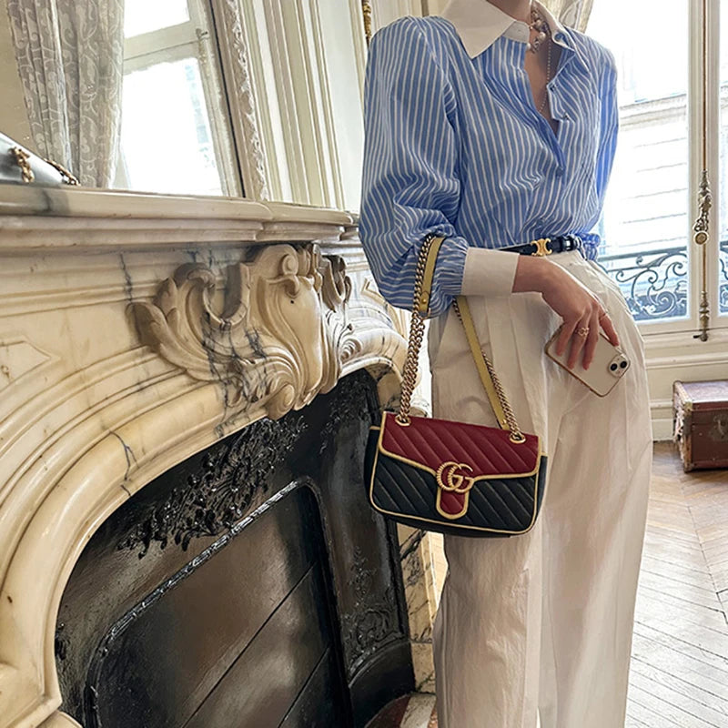 Jmprs Elegant Women Shirts Korean Striped Red Fashion Turn Down Collar Office Ladies Tops Long Sleeve Causal Female Blouse.