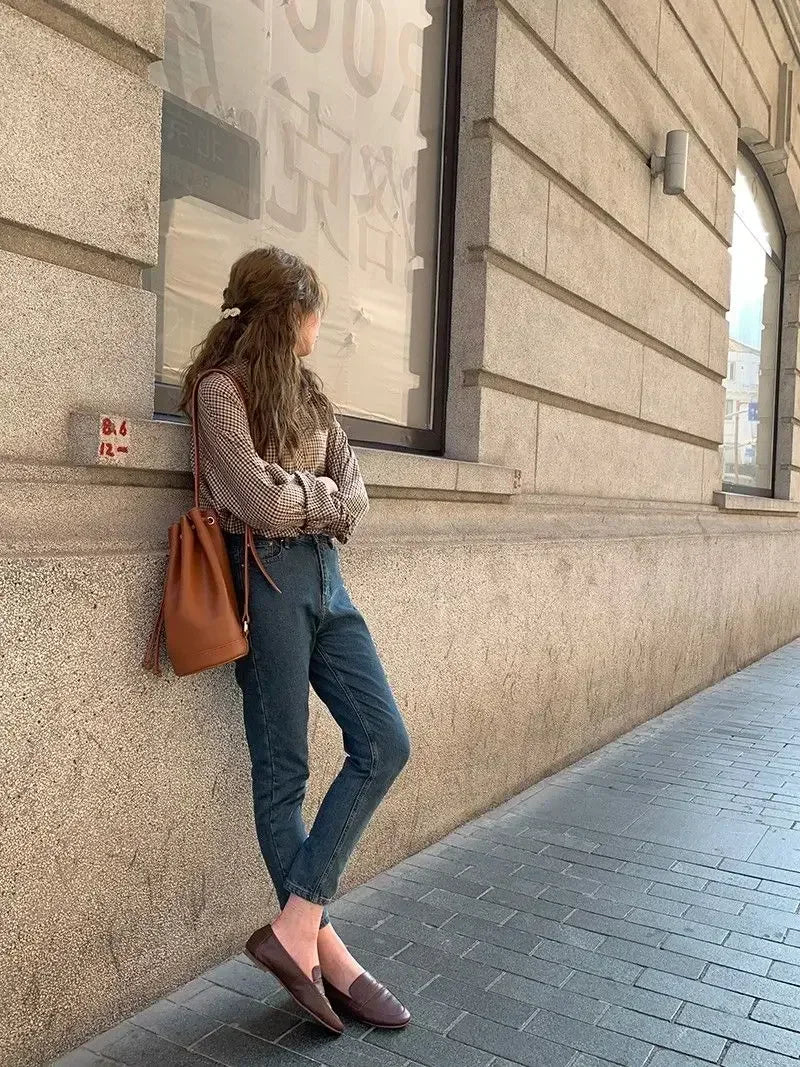 Fashion Casual Women's Plaid Shirt Autumn New Boutique Ladies Blouse and Tops Female Long Sleeve Blouses Clothes