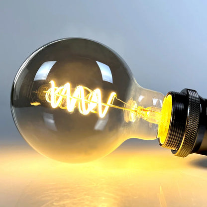 TIANFAN Led Bulbs Vintage Light Bulb ST64 G80 G95 Long Tube Edison Bulb 4W Dimmable 220/240V E27 Smoke Glass 2700K Warm White