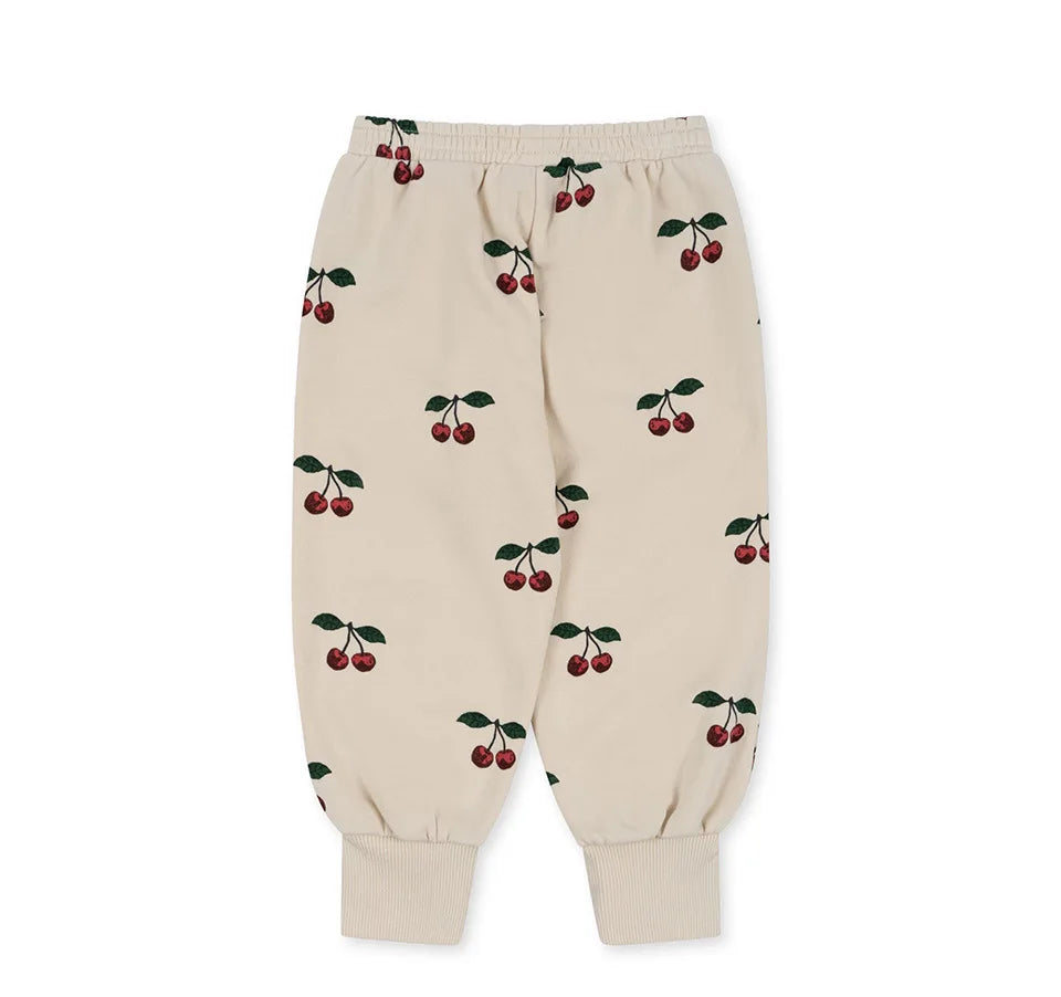 Konges Slojd AW Baby Girls Sweatshirts + Pants 2 Pcs Sets Lambswool Cherry Jackets Kids Clothes Girls Print Dresses Coats 1-9Yrs.