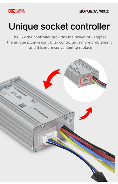 BOYUEDA Q7 PRO Adult EScooter 1600W*2 Dual Motor Foldable City E-Scooter 52V19AH 10” Tire Off-Road Electric Scooter.