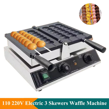 7 Holes Takoyaki Waffle Maker 3 Sticks Cheese Waffle Machine Snack Electric Waffle Machine Candied Haws Cake Baking Quail.