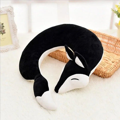 Travel Pillow U Shape Neck Pillow Cute Fox Pillow Hug Sleeping Pillows Ornamental Pillow Office Sleep Pillow 30*30*8CM.