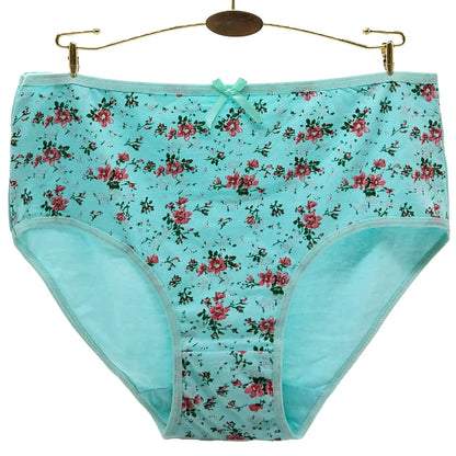 Underwear Women Panties Cotton Mid Rise Butterfly Soft Sexy Briefs Ladies Knickers Plus Size for Women 3 Pcs/lot.