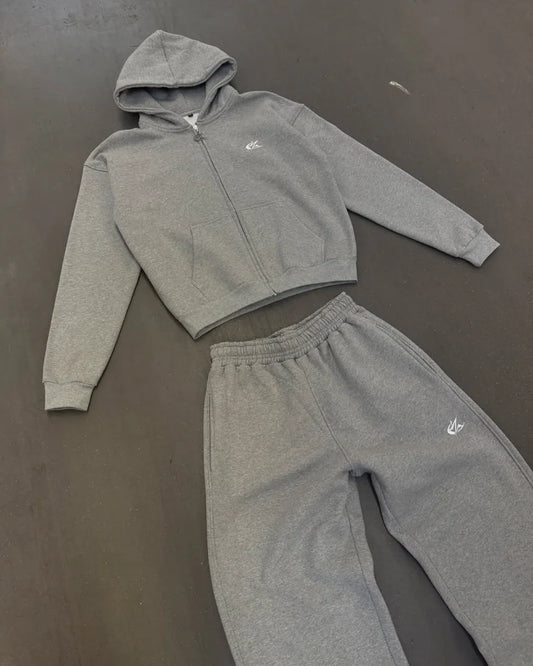 Europe and the United States Vintage Pop Men suit Unique embroidered High Street Harajuku top oversize Fall casual tracksuit.