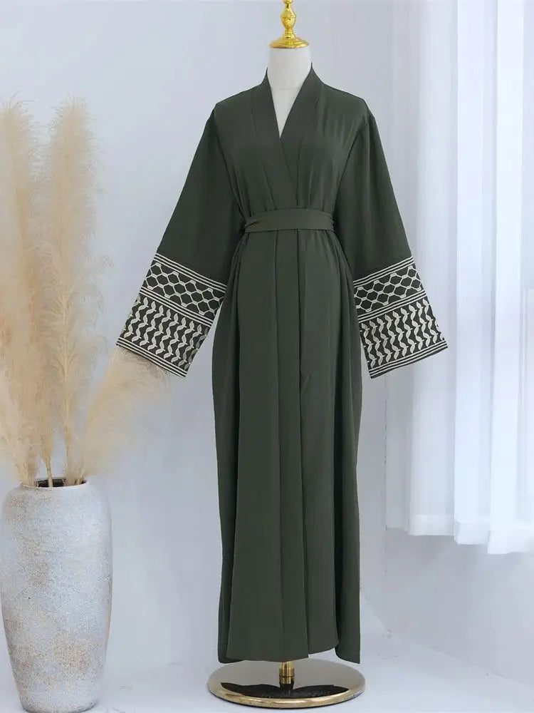 Butterfly Embroidered Open Kimono Abaya Dubai Luxury 2024 Islam Muslim Kaftan Modest Dress Kebaya Damen Robe Abayas For Women