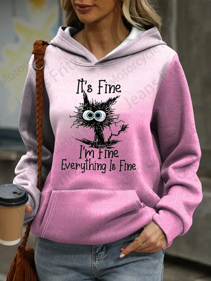 Cartoon Anime Cat 3d Print Hoodie Women Fashion Oversized Hoodies Women Sweat Coat Manga Sweatshirt Animal Pullover Girl Clothes.