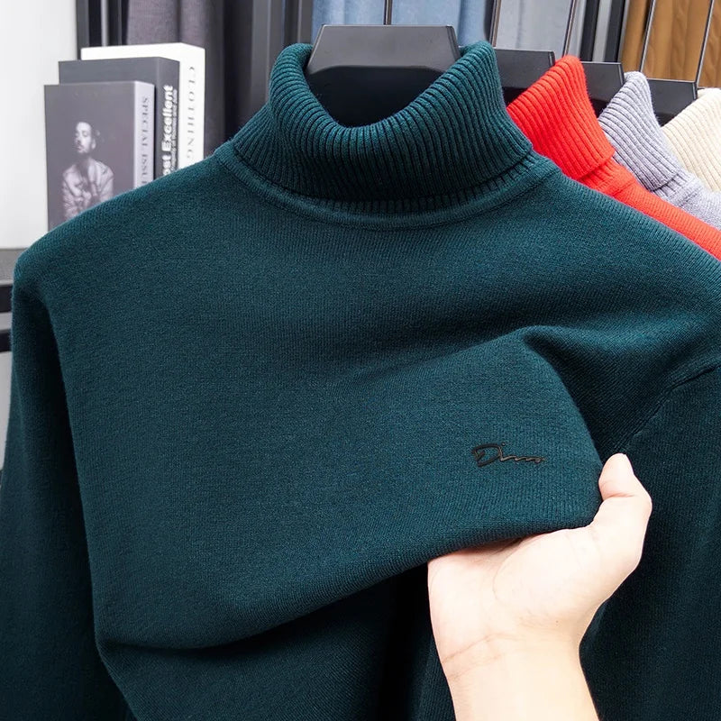 Men's Original High-End Pullover Sweater with Logo Embroidery Warm Ball-Proof Korean Style Suitable Autumn Winter Casual Men's.