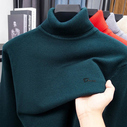 Men's Original High-End Pullover Sweater with Logo Embroidery Warm Ball-Proof Korean Style Suitable Autumn Winter Casual Men's.