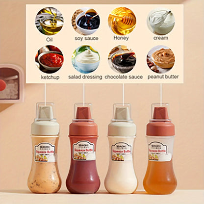 Condiment Squeeze Bottles 5 Hole Nozzles 350ml Sauce Squeeze Bottle,Ketchup Bottles Squeeze for Ketchup,Sauces,Syrup,BBQ,Kitchen.