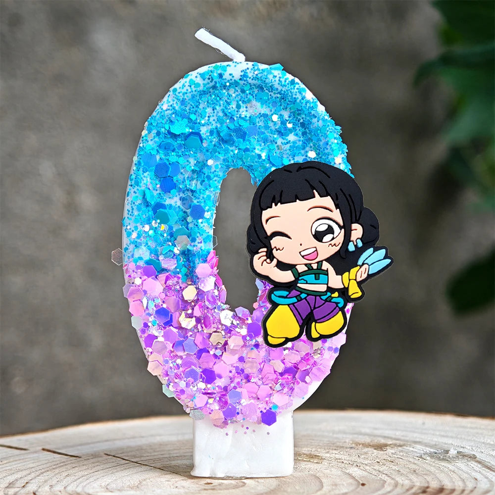 Heißer Kpop Dämon Jäger Thema Kerze 3D Nummer 0-9 Kinder Geburtstag Kuchen Dekoration Baby Dusche Anime Party liefert Geschenke.