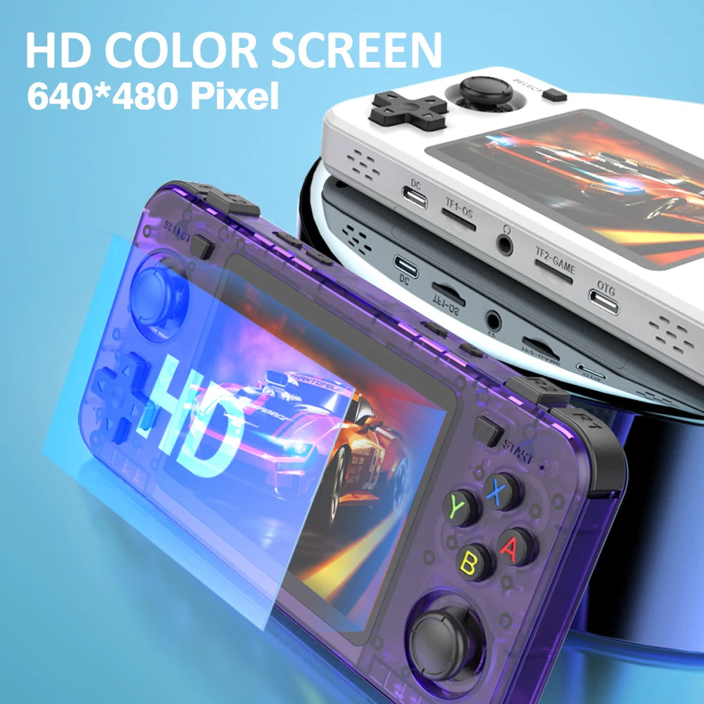 BOYHOM New R36H Retro Handheld Console Open-Source Linux System Classic Game Consoles 3.5 inch IPS Screen Portable Video Player.