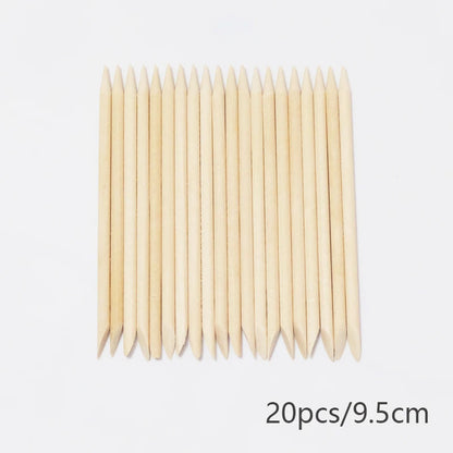 20/50/100pcs Nail Cuticle Pusher Wooden Design Drawing Painting Stick Remover Orange Wood Sticks for Nail Art Tools.