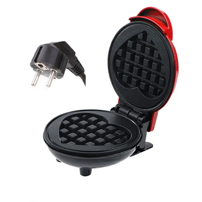Electric Waffle Machine Portable Home Breakfast Machine Waffle Maker Breakfast Love Heart Shaped Waffle Maker Cooking Appliance