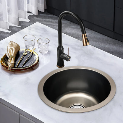 Grey Round Sink Kitchen Renovation Sink Round Single Sink Small Basin Round Basin for Bathroom